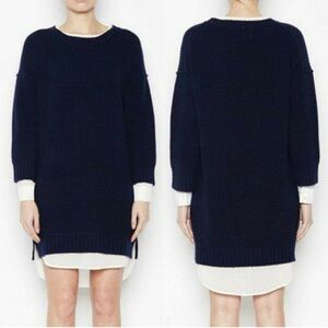 Brochu Walker Layered Sweater Dress Wool Cashmere